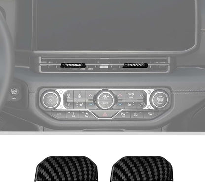 JWWY for Jeep JL Vent Air Outlet Adjustment Cover Trim Fit for 2024-2025 Jeep Wrangler JL JLU Gladiator JT 4xe Interior Accessories 2pcs Carbon Fiber