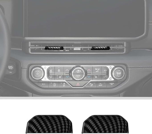 JWWY for Jeep JL Vent Air Outlet Adjustment Cover Trim Fit for 2024-2025 Jeep Wrangler JL JLU Gladiator JT 4xe Interior Accessories 2pcs Carbon Fiber