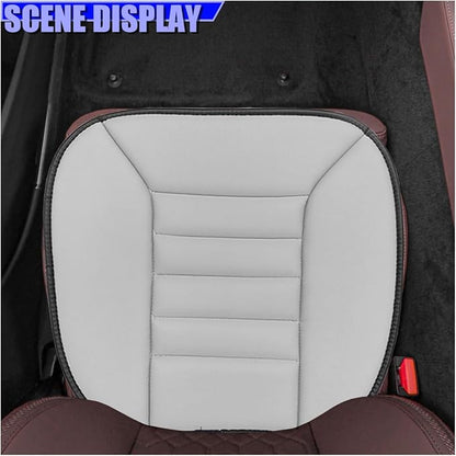 Craedli Car Seat Cushion Pad, Memory Foam Automotive Seats Cushion with Non-Slip Silicone Bottom, Comfort Breathable Pain Relief Vehicle Seat Protector for Home and Office Chairs (Gray)