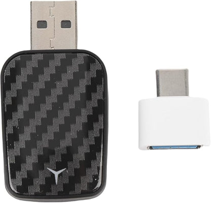 Wireless Adapter for Plug and Play Stable Connection Fast Converts Wired to Wireless for Dongle (Carbon Fiber Pattern R5031)