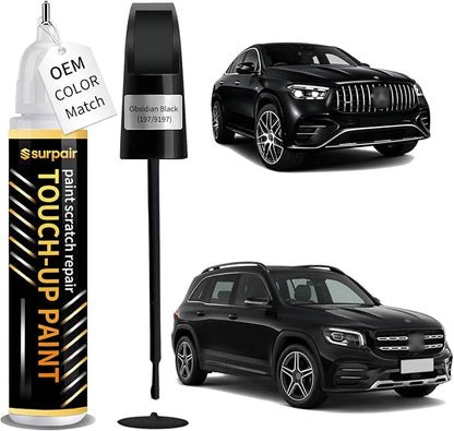 Obsidian Black 197/9197 Touch up Paint for Mercedes-Benz OEM Color Match Car Scratch Repair Kit for Nicks & Chips Scratches Quick & Easy Paint Fix 2-In-1 Car Scratch Remover Pen