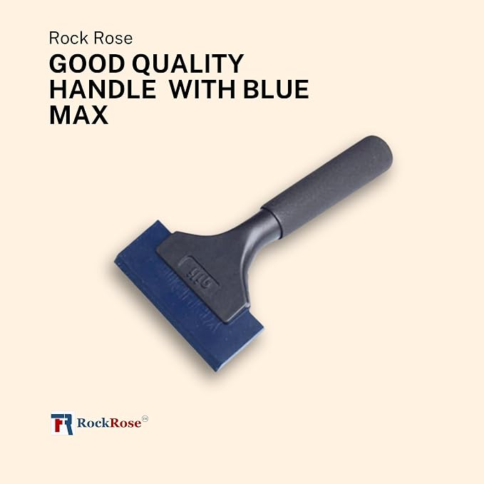 RockRose Bluemax Installation Tool Professional Window Tinting Squeegee & Vinyl Wrap Applicator - 7.87" Handle for Car Wrap Tool PPF Installation and Window Film - Scratch-Free Bubble Remover 2PK