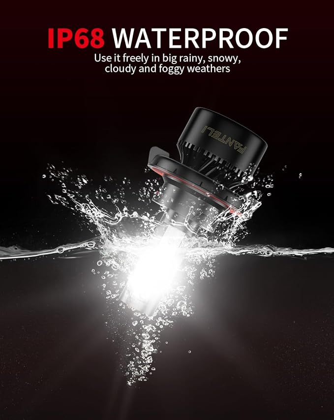 𝖧𝟣𝟥/𝟫𝟢𝟢𝟪 Bulbs, 6500K Cool White 40000LM 900% Brightness, Backup 1:1 Size Plug and Play IP68 Waterproof Interior Off-Road Lights, Pack of 2