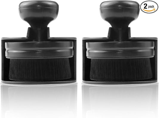 2 PCS Car Tire Shine Applicator Brush, Auto Tire Detail Brushs, Portable Car Tire Brush with Seal Cover Design, High Density Soft Shine Applicator Brushs, for Auto Detailing Cleaning