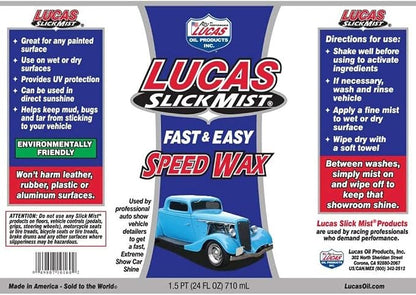 Lucas Oil 10160 Slick Mist Speed Wax - 24 Ounce (Pack of 6)