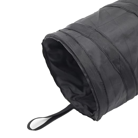 Car Trash Can, 2 Packs Mini Collapsible Pop-up Car Garbage Can, Waterproof Hanging Trash Bag with Velcro, 1 Gallon Black Car Trash Bin for Travel, Picnic & Camping