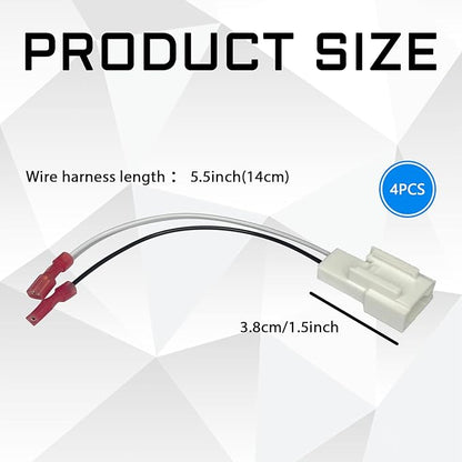 Car Door Speaker Harness Adapter Audio Bass Speaker Wiring Harness Stereo Plug Adapter Subwoofer Wire Modification Cable Conversion Accessories Plug and Play Compatible with Mitsubishi Subaru