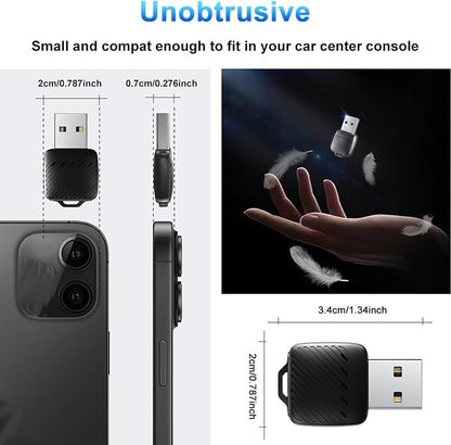 LICAEVEY Wireless Car Play Adapter, Vehicle Mounted System Wireless Adapter, 2 in 1 Wired to Wireless Car Interconnect Converter Support for Android Auto, Plug and Play, Fast Auto Connect