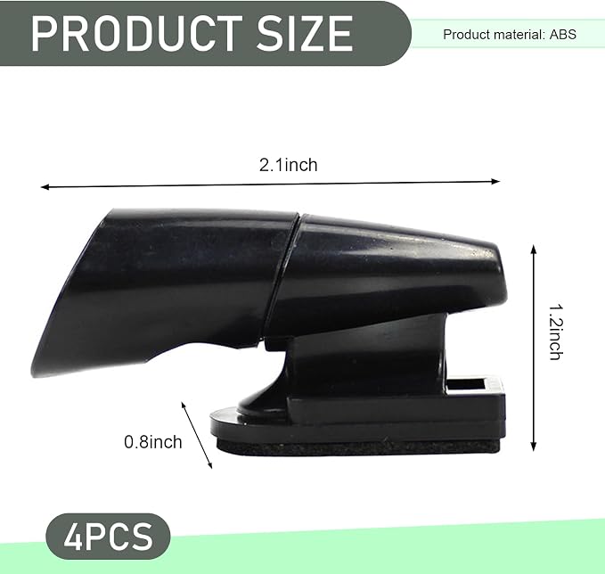 4 PCS Car Deer Whistles, Wind Powered Deer Warning Devices, Waterproof Ultrasonic Deer Alerts, Deer Deterrent for Cars with Self-Adhesive, Universal Wildlife Safety Warning for Cars (Black)