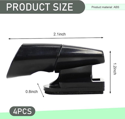 4 PCS Car Deer Whistles, Wind Powered Deer Warning Devices, Waterproof Ultrasonic Deer Alerts, Deer Deterrent for Cars with Self-Adhesive, Universal Wildlife Safety Warning for Cars (Black)