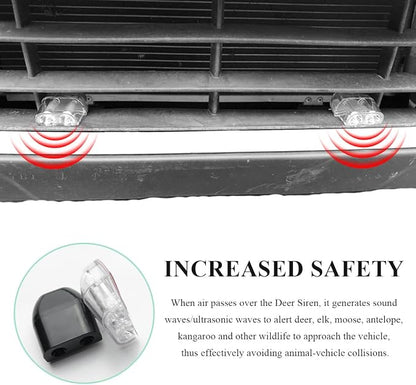 4 PCS Deer Whistles for Car, Deer Warning Whistle Wind Activated Safety Alert with Adhesive Tape, Animal Alert Device Avoid Collision for Sedans Trucks Motorcycles, Car Accessories (White)