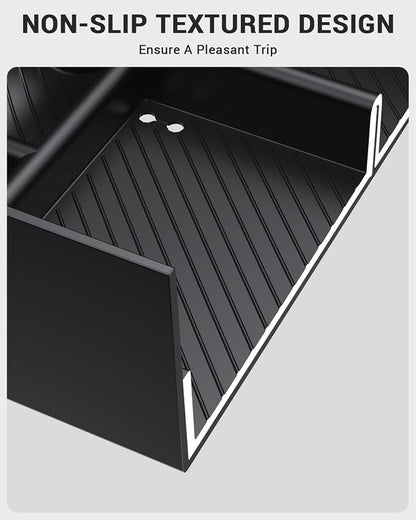 BASENOR 2026 Tesla Model Y Model 3 Armrest Storage Box, Center Console Organizer (Carbon Edition) for Tesla 3 Highland 2024 2025 2026 Model Y 2025 2026 Juniper (Standard/Premium/Performance)