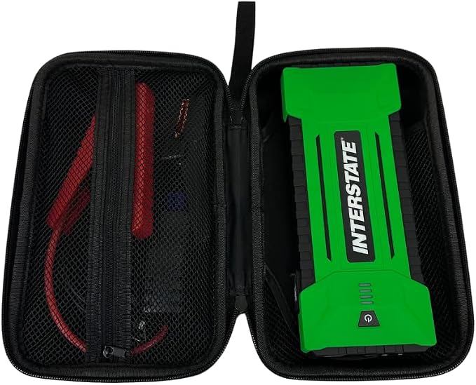 Interstate Batteries 12V Jump Starter and Charger 1200A (17,000mAH, 17Ah) Portable LED Jumpstart Battery Power Pack for 12 Volt Automotives, USB Electronics (JMP1700)