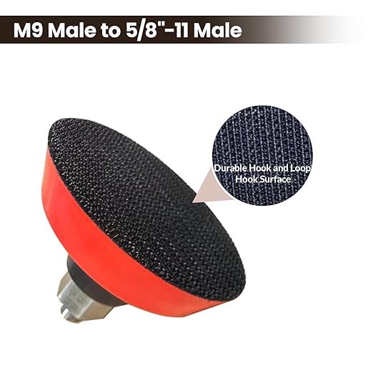 Buffing Polishing Kit for Milwaukee M12 Polisher/Sander,Includes M9 to 5/8-11 Adapter & 3" Backing Pad, Not Including Sponge and Wool Buffing Pads (2pcs)
