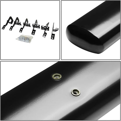 Auto Dynasty Oval Tubing Running Compatible with 2009-2014 Ford F150 Crew Cab, Mild Steel Side Steps Nerf Bar, Boards 5 Inches Step Bars, Black Powdercoated