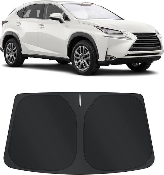 TINGLU Sun Shade for Le xus NX300h/NX300/NX200t 2015-2021 Accessories Windshield Sun Shade Window Shade UV Rays Protection Sun Visor Cover with Steering Wheel Sunshade Storage Bag