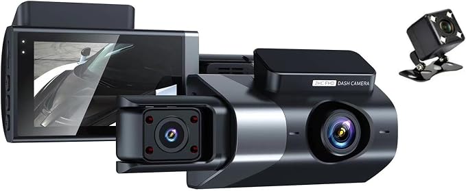 Docooler Dash Cam Front and Rear, 1080P HD Full Dashcams for Cars with DVR, WiFi & App Control, Night Vision, G-Sensor, Infrared, Parking Mode, 24H Loop Recording, 170° Ultra-Wide Angle - Black