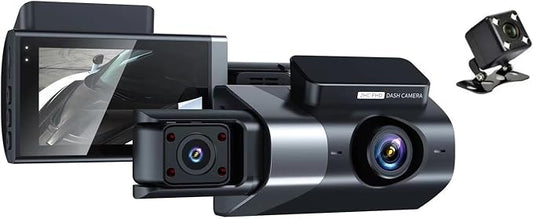 Docooler Dash Cam Front and Rear, 1080P HD Full Dashcams for Cars with DVR, WiFi & App Control, Night Vision, G-Sensor, Infrared, Parking Mode, 24H Loop Recording, 170° Ultra-Wide Angle - Black