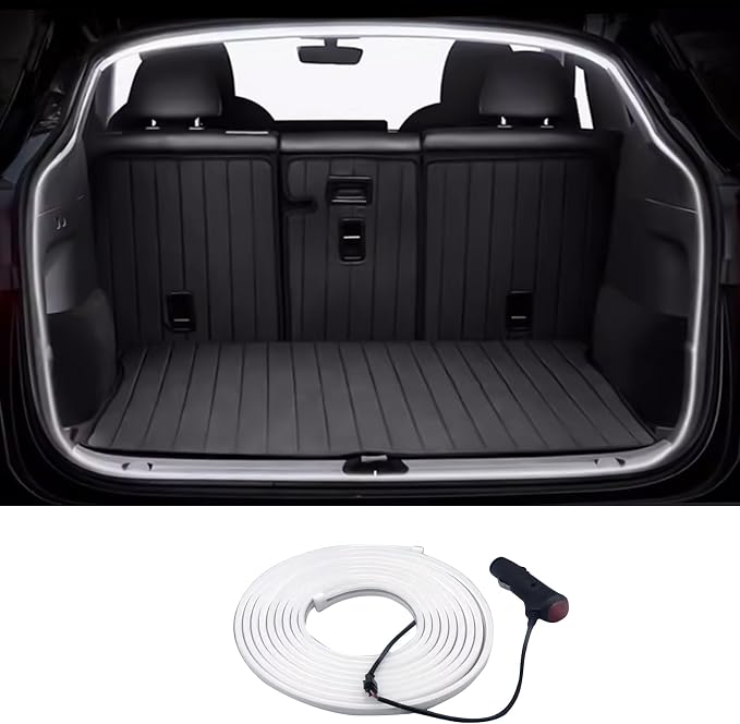 Tlyard Trunk LED Lights Strip for Tesla Model Y 2020-2025 Back Interior Frunk Lightning Waterproof &High Brightness Strip for Tesla Model Y Accessories Cool White