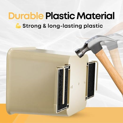 Car Trash Can with Stability Wings – Leakproof Portable Garbage Bin for Fabric & Rubber Mats – Compact Durable Plastic Auto Organizer for Cars, SUVs, Trucks (Mocha, Small)