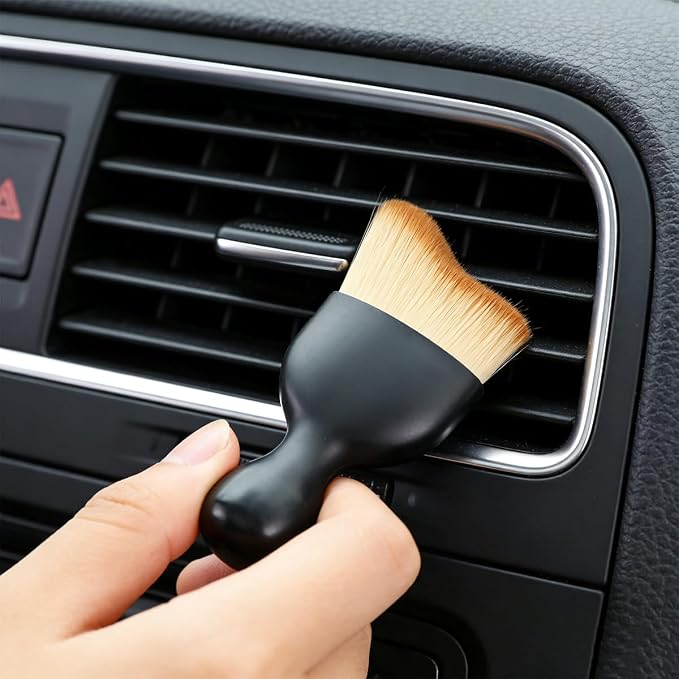 3PCS Car Detailing Brush Kit, Soft Vehicle Interior Detail Dusting Cleaning Brushes Set, Automotive Interior Dash Duster Cleaner Tool Kit, Universal for Most Vehicles