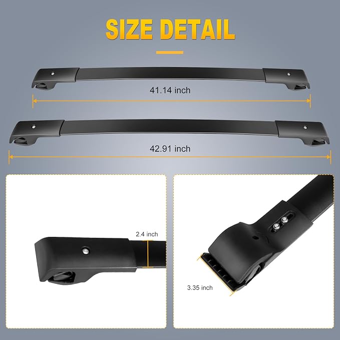 OCPTY Roof Rack Cross Bars Fit for Subaru Forester 2009 2010 2011 2012 2013 Cargo Bars for Cargo Carrier Bag Luggage Kayak Canoe Bike Snowboard Skiboard - Fits Side Rails Models ONLY