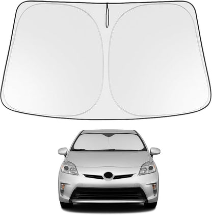 Proadsy 2026 Upgrade Windshield Sun Shade Custom Fit 2010-2015 Toyota Prius Foldable Front Sunshade Protector Sun Visor Blocks UV Rays Keep Car Cooler