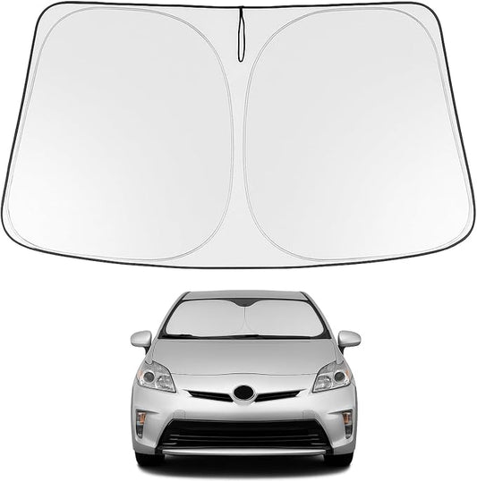 Proadsy 2026 Upgrade Windshield Sun Shade Custom Fit 2010-2015 Toyota Prius Foldable Front Sunshade Protector Sun Visor Blocks UV Rays Keep Car Cooler
