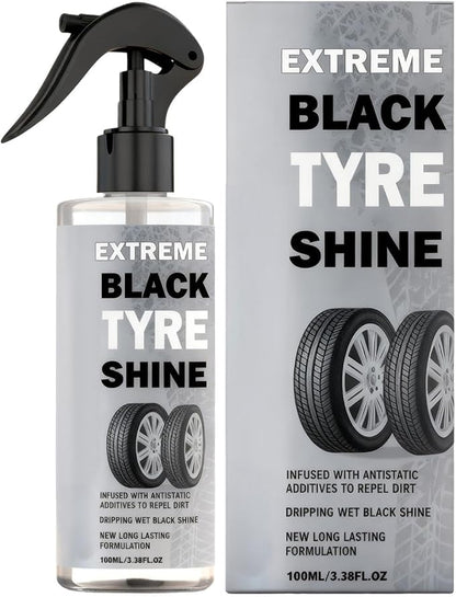 Rubber Finish Enhancer, Automotive Tire Polishing Spray, Quick Shine with Hydrophobic Layer, Long Lasting Wheel Treatmentz, Minimal Clean Style, Motorcycle Truck Use for Detailing