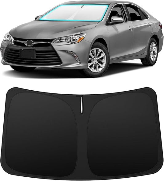 INSAUTO Custom Fit Windshield Sun Shade Accessories for Toyota Camry 2012-2017, Foldable Front Window Sunshade, UV & Heat Reflector, Keeps Interior Cool, Includes Storage Bag