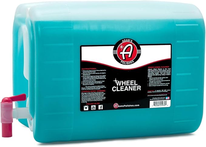 Adam's Polishes Wheel Cleaner 5 Gallon - Tough Wheel Cleaning Spray For Car Wash Detailing | Rim Cleaner & Brake Dust Remover | Safe On Chrome Clear Coated & Plasti Dipped Wheels | Use w/Wheel Brush