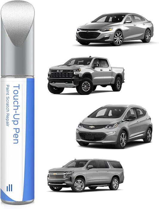 GAN/9W5/WA636R/WA8636/17 Ice/Quick Silver/Switchblade Met Touch Up Paint Compatible with Chevrolet Exact Match Chips and Nicks Touch Up
