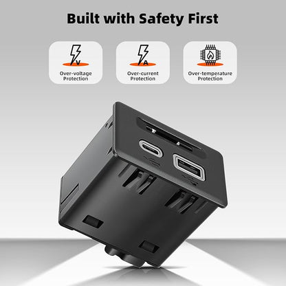 Console USB Port Replacement 13525431 Compatible with Chevy Silverado 1500 2019/Blazer 2019,3-Port USB Adapter Upgrade for GMC Sierra 1500 2019/ Acadia 2020,Replace 13529869