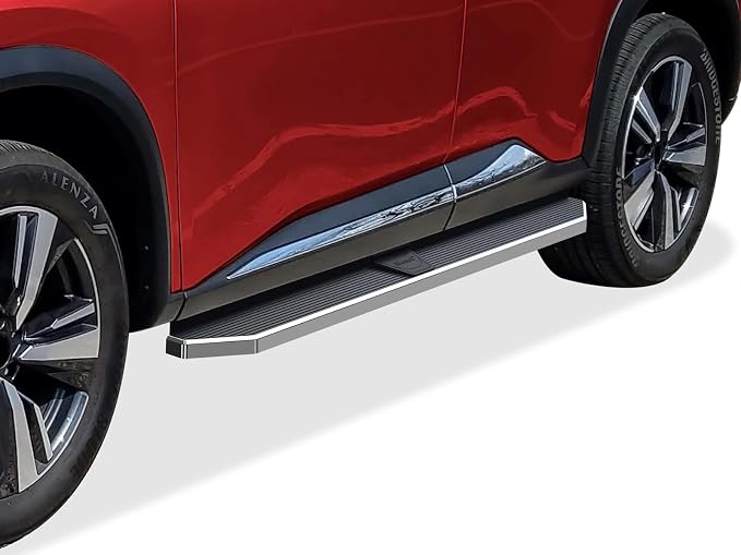 APS 6in 304 Stainless Steel (Polished Flat Style) Running Boards Side Bars Side Steps Compatible with Nissan Rogue 2021-2026 (Exclude Models with Ground Lighting System)