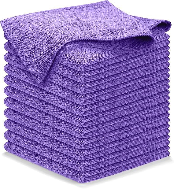 USANOOKS Premium 300GSM Microfiber Cleaning Cloth - 12.5"x12.5" High Performance - 1200 Washes, Ultra Absorbent Microfiber Towels for Cars Undercarriage, Rims & Engine Bay Cleaning - Microfiber Cloth