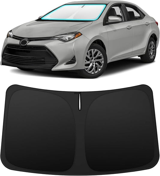 INSAUTO Custom Fit Windshield Sun Shade Accessories for Toyota Corolla 2014-2019 (Corolla Cross Not Fit), Foldable Front Window Sunshade, UV & Heat Reflector, Keeps Interior Cool, Includes Storage Bag