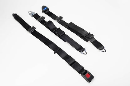 QStraint Q-8200-A-L QRT Standard Wheelchair Tie Down Straps – 4-Point L-Track Wheelchair Securement Kit with Occupant Belt – NEMT Paratransit School Bus Fits ProMaster Sprinter – SAE J2249 ADA