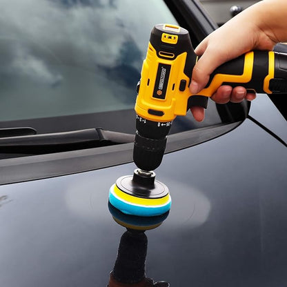 Kshineni Buffing Pads 3 Inch Car Buffer Pad, 22 Pcs Drill Polishing Kit, Polisher Pads Kit Sponge Pads Car Foam Drill for Polishing, Sanding, Waxing, Sealing Glaze