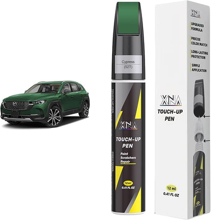 XNA Cypress(52T) for Mazda Touch Up Paint, Car Scratch Remover for Nicks and Chips Repair, 2-In-1 Quick & Easy Fix Car Scratch Repair Kit with Exact Color-Matched