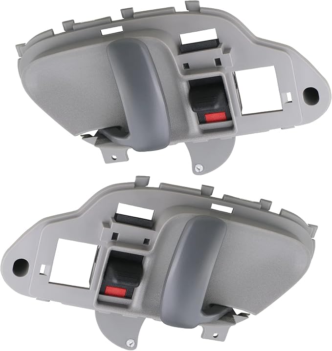 APPERFiT Interior Door Handle w/Bezel Kit (Gray) Compatible with 1995-2002 Chevy Chevrolet GMC Truck C1500 C2500 C3500 K1500 K2500 K3500 Suburban Tahoe Yukon Replaces 15708043 15708044