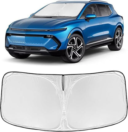 for Chevrolet Equinox EV SUV 2024 2025 2026 Windshield Sun Shade - 4 Layers for Front Windows Shade Cover Custom Fit Chevy Equinox EV Not for Gasoline Equinox 250T Shade Blocks UV Rays Car Accessories