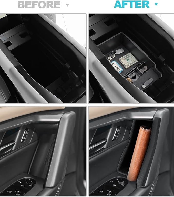 CDEFG 5Pcs for 2026 Mazda CX5 Center Console Organizer for 2026 Mazda CX-5 (S/Select/Preferred/Premium/Premium Plus) Accessory Door Handle Pocket Trash Can Storage Box
