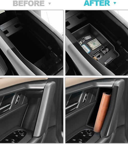 CDEFG 5Pcs for 2026 Mazda CX5 Center Console Organizer for 2026 Mazda CX-5 (S/Select/Preferred/Premium/Premium Plus) Accessory Door Handle Pocket Trash Can Storage Box