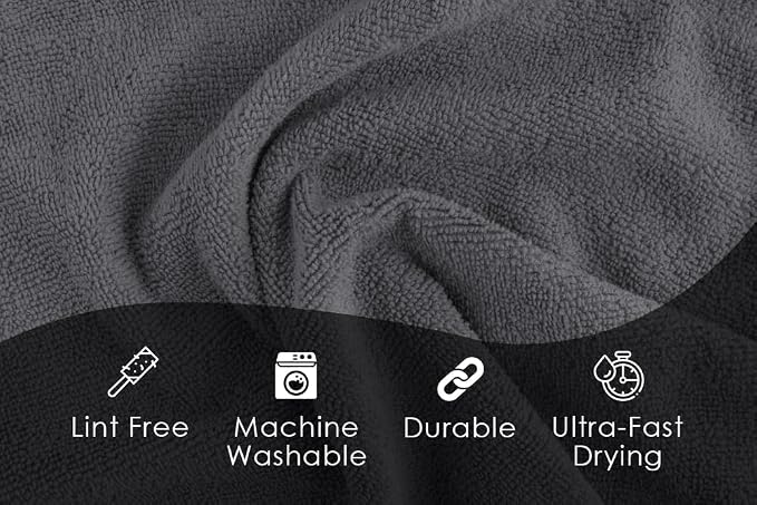 Avalon Towels Microfiber Cleaning Cloths (Value Pack of 36) - Size 16 x 16 Inches, Highly Absorbent Cleaning Rags, Lint Free, Reusable and Washable, Microfiber Towels for Cars