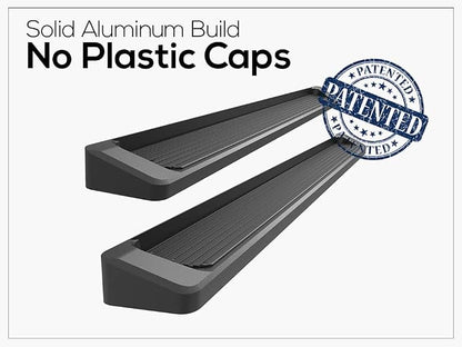 APS Running Boards (Nerf Bars Side Steps Step Bars) Compatible with Ford Explorer 2020-2026 Sport Utility 4-Door (Black Powder Coated Running Board Style)