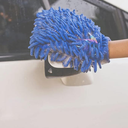 5 Pcs Premium Chenille Microfiber Car Wash Glove, Double Sided Scratch-Free Car Wash Mitt, Soft Carwash Sponge, Microfiber Cleaning Mitt