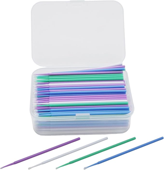 200 Pcs Automotive Touch Up Paint Brushes,Disposable Micro Paint Chip Repair Applicators for Automotive Paint Detailing, Stone Chips,Scratches(1.0, 1.3, 1.8, 2.5MM, Multi)
