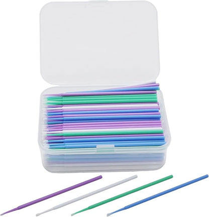 200 Pcs Automotive Touch Up Paint Brushes,Disposable Micro Paint Chip Repair Applicators for Automotive Paint Detailing, Stone Chips,Scratches(1.0, 1.3, 1.8, 2.5MM, Multi)