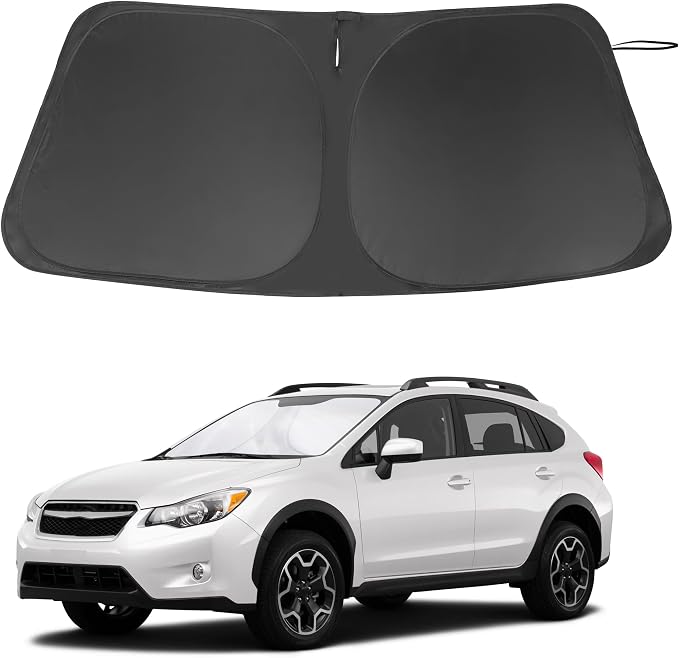 TINGLU Sun Shade for Subaru Crosstrek 2013-2017 Accessories Windshield Sun Shade Window Shade UV Rays Protection Sun Visor Cover with Steering Wheel Sunshade Storage Bag