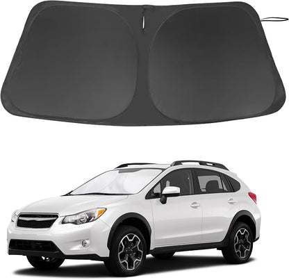TINGLU Sun Shade for Subaru Crosstrek 2013-2017 Accessories Windshield Sun Shade Window Shade UV Rays Protection Sun Visor Cover with Steering Wheel Sunshade Storage Bag